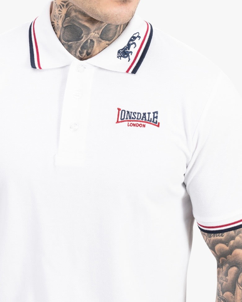 Lonsdale London Lion Poloshirt | Weiß