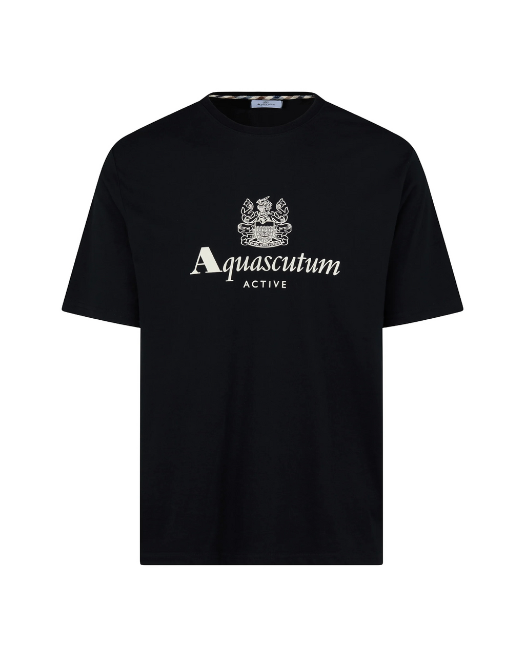 Aquascutum Active Big Logo T-Shirt | Schwarz