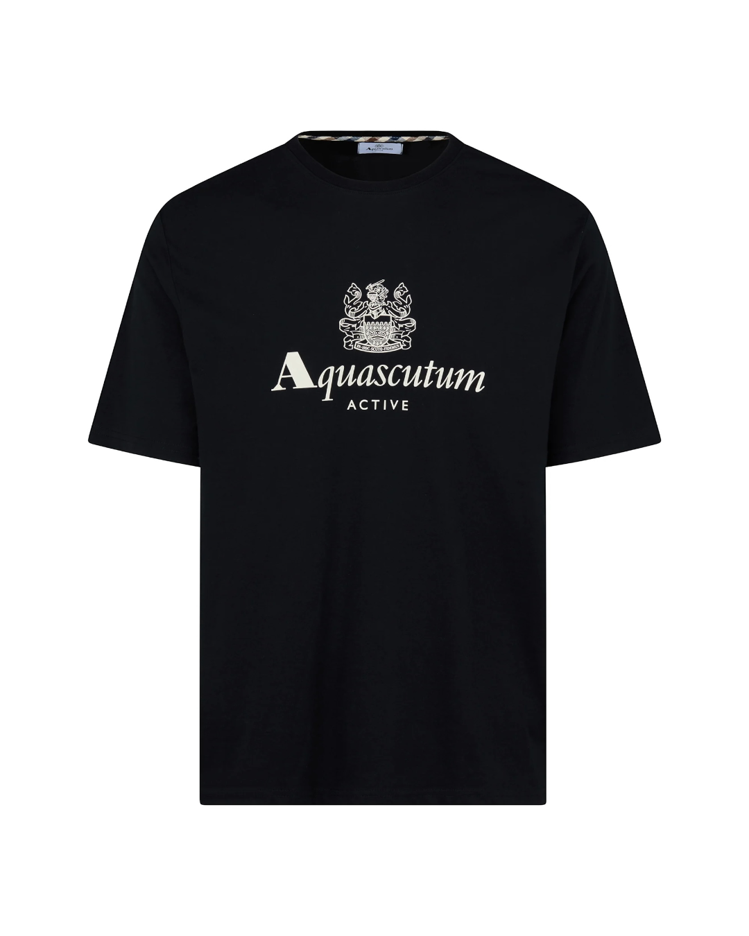 Aquascutum Active Big Logo T-Shirt | Schwarz