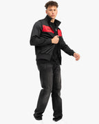 Lonsdale London Alnwick Trainingsjacke | Schwarz / Rot