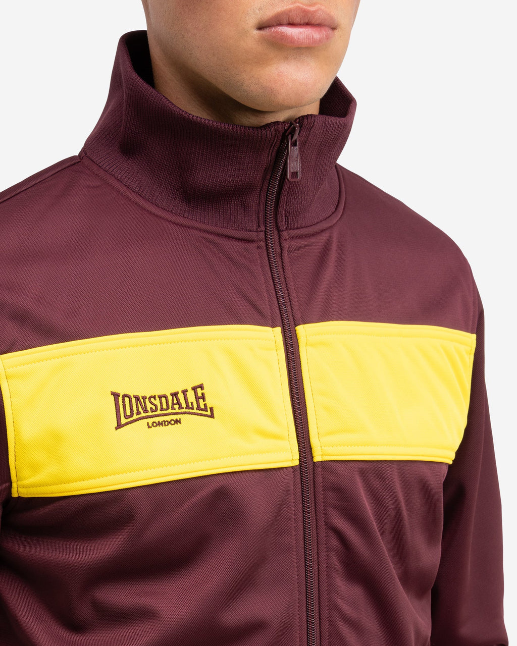 Lonsdale London Alnwick Trainingsjacke | Rot / Gelb