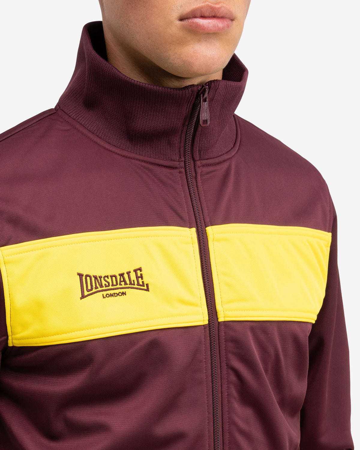 Lonsdale London Alnwick Trainingsjacke | Rot / Gelb