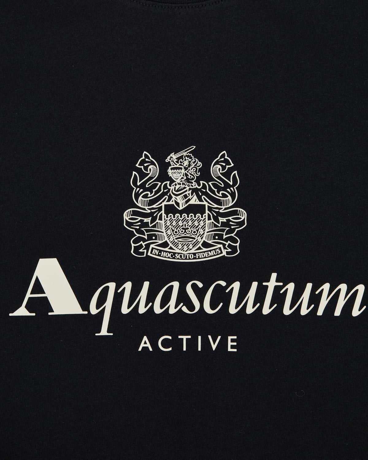 Aquascutum Active Big Logo T-Shirt | Schwarz
