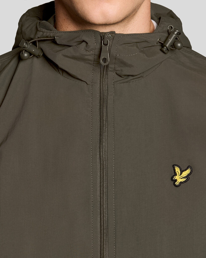 Lyle & Scott Zip Through Hooded Jacket | Olive