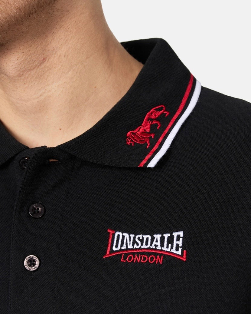 Lonsdale London Lion Poloshirt | Schwarz
