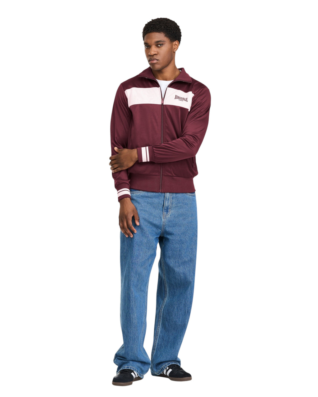 Lonsdale London Meols Trainingsjacke | Oxblood