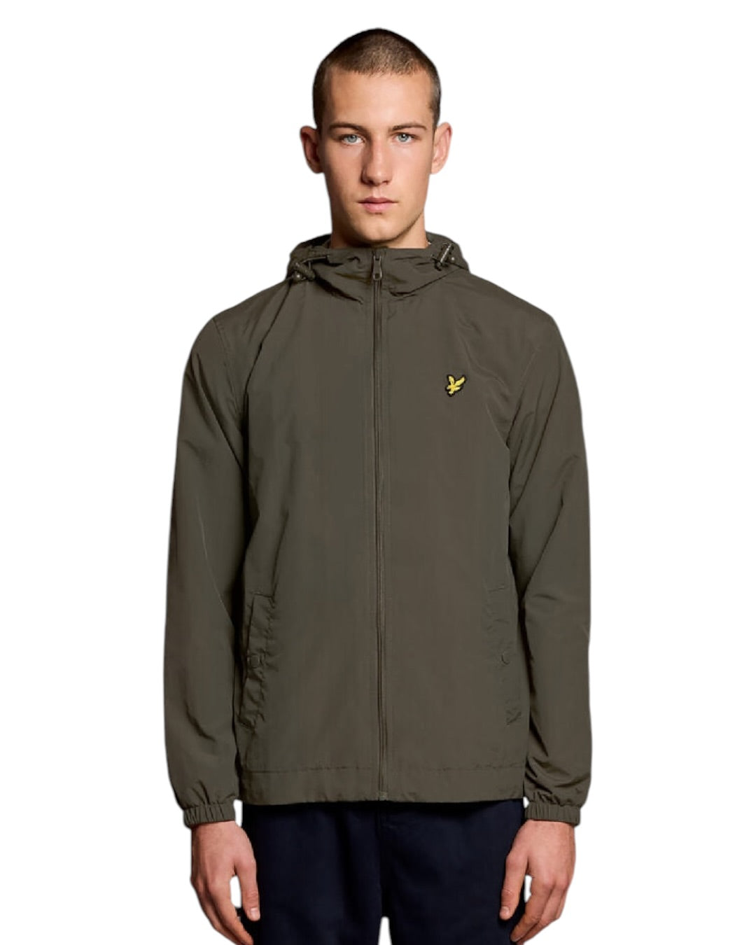 Lyle & Scott Zip Through Hooded Jacket | Olive