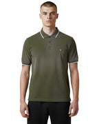 Lyle & Scott Tipped Polo Shirt | Olive/Weiß