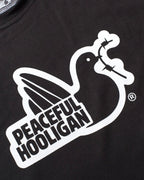 Peaceful Hooligan Outline Dove T-Shirt | Schwarz
