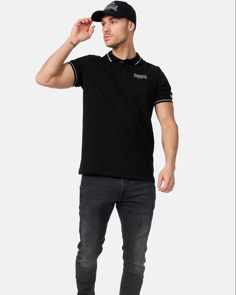 Lonsdale London Causton Poloshirt | Schwarz