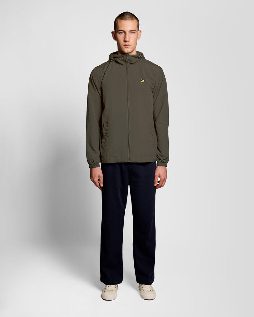Lyle & Scott Zip Through Hooded Jacket | Olive