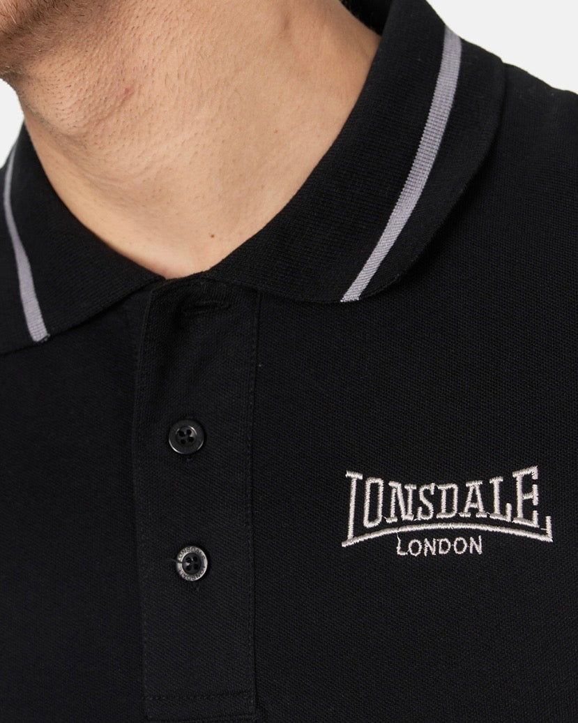Lonsdale London Causton Poloshirt | Schwarz