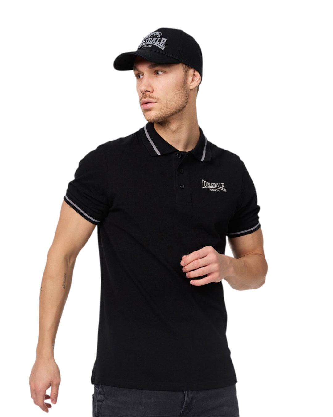 Lonsdale London Causton Poloshirt | Schwarz