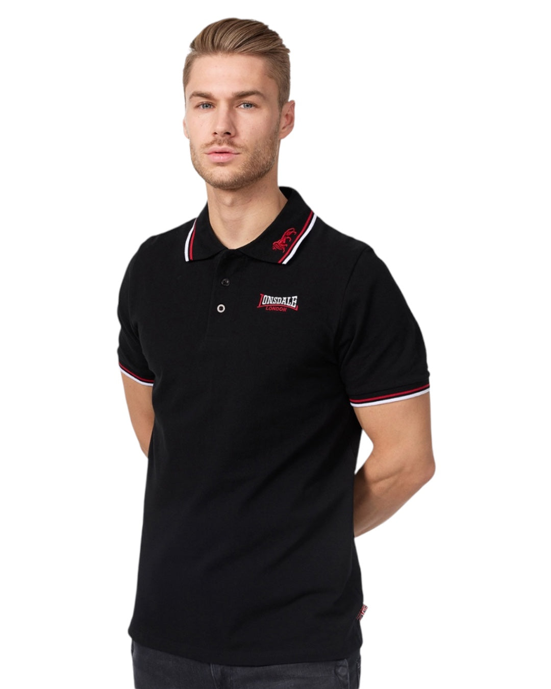 Lonsdale London Lion Poloshirt | Schwarz