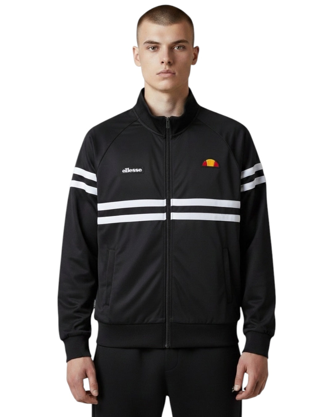 Ellesse Rimini Trainingsjacke | Schwarz / Weiß