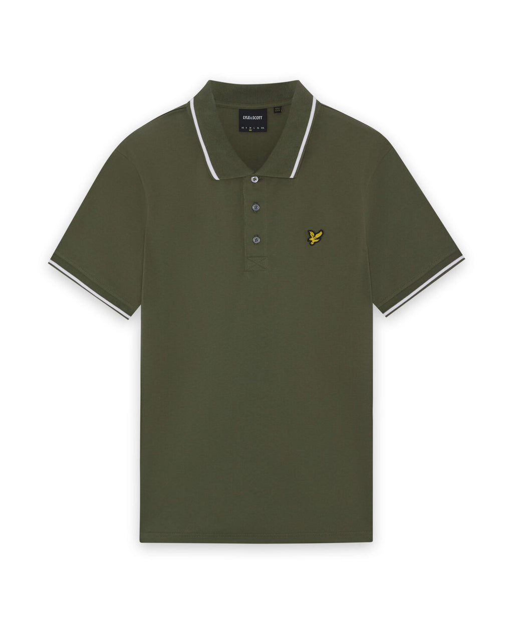 Lyle & Scott Tipped Polo Shirt | Olive/Weiß