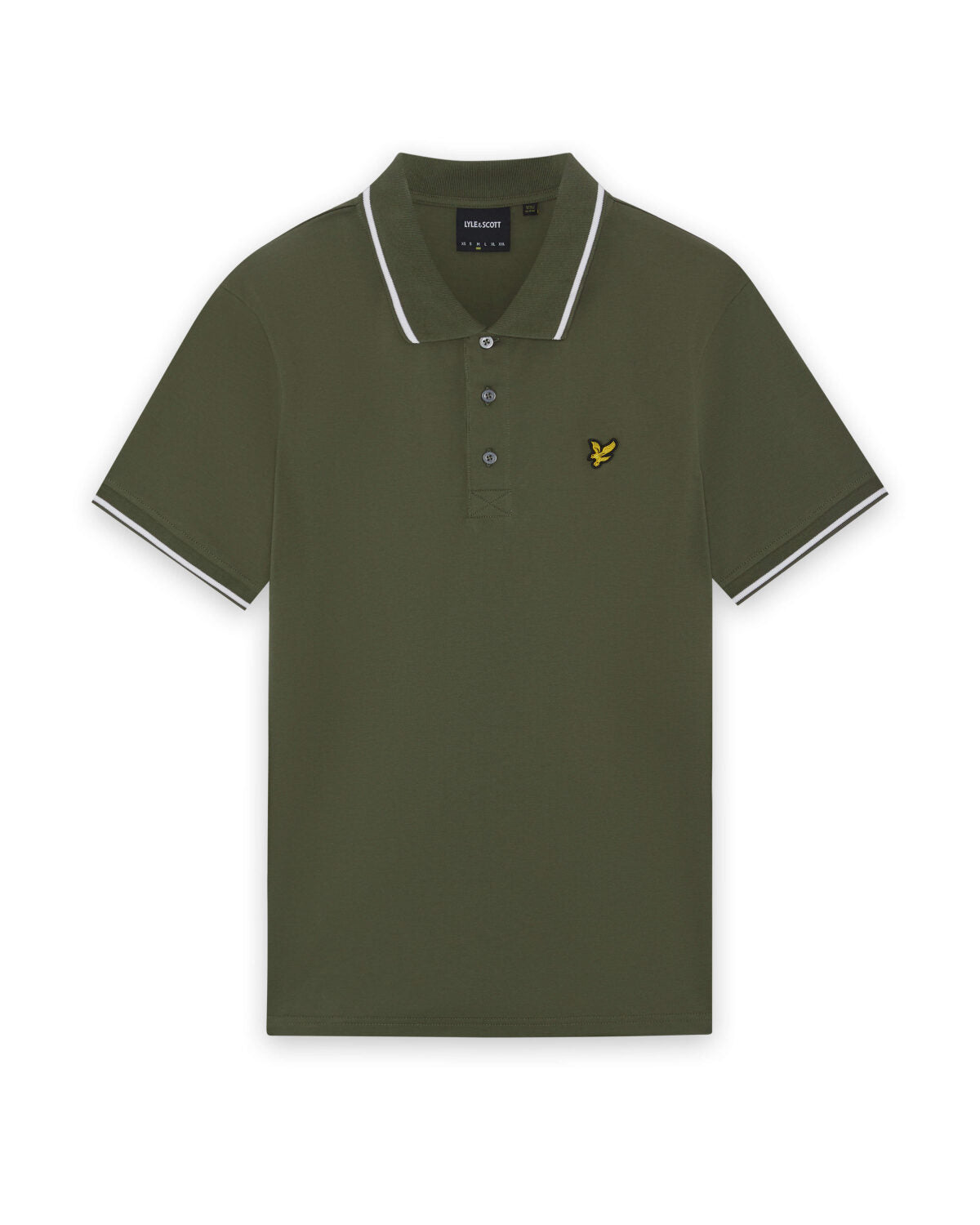 Lyle & Scott Tipped Polo Shirt | Olive/Weiß