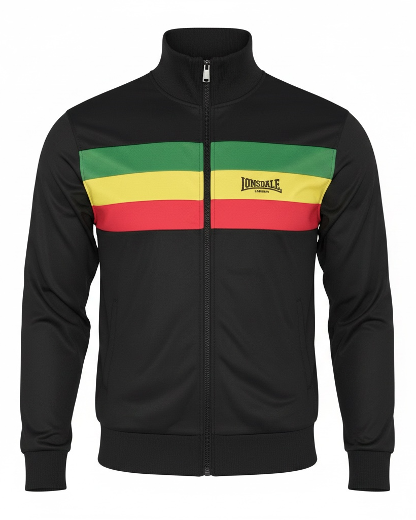 Lonsdale London Sounds Three Trainingsjacke | Schwarz