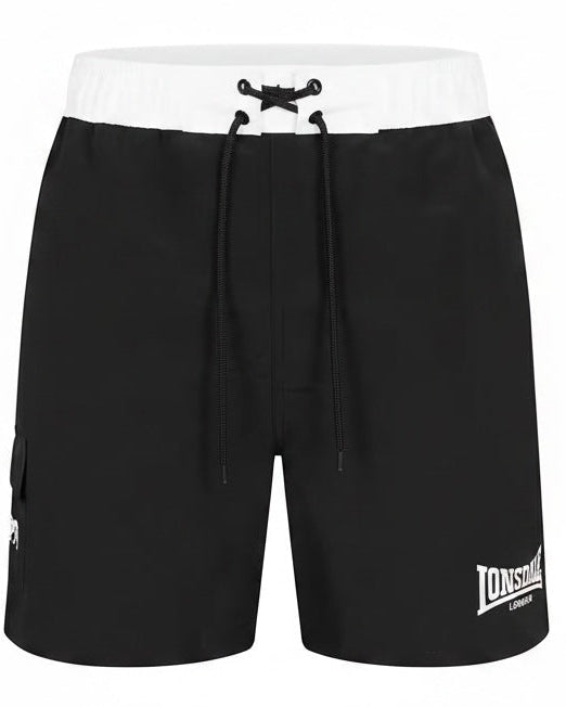 Lonsdale Shorts Thorpe Beachshorts | Schwarz