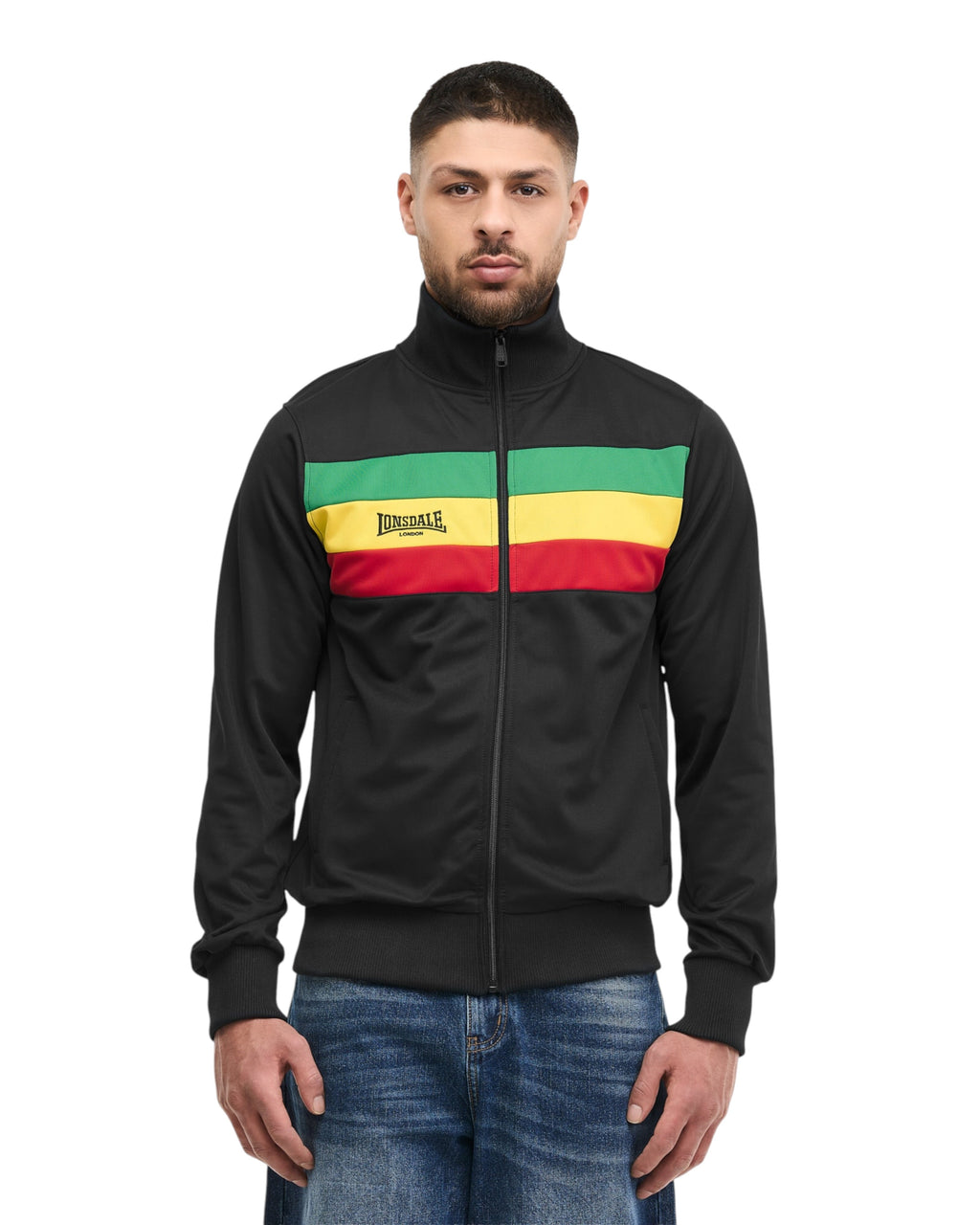 Lonsdale London Sounds Three Trainingsjacke | Schwarz
